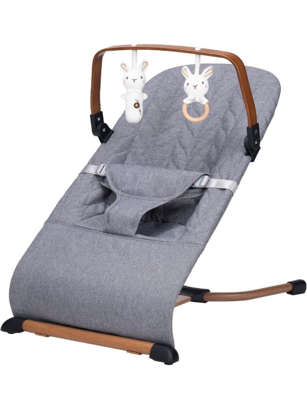 Portable Baby Bouncer Seat for Infants 0-12 Months, 3 Recline Positions